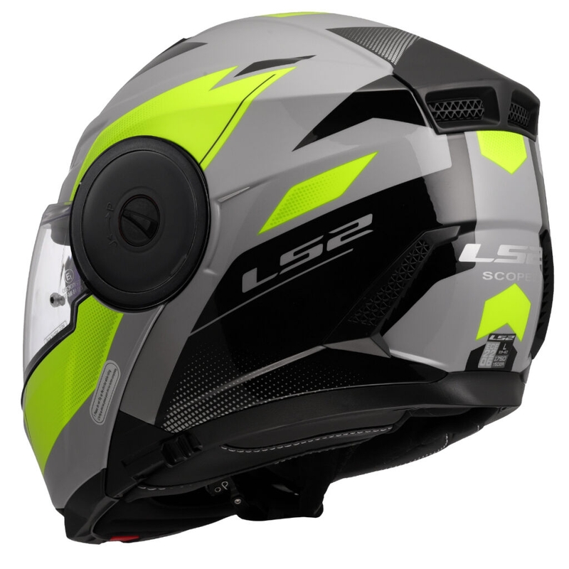 Preklopna motociklistička kaciga LS2 FF902 Scope II Duria sivo-fluo žuta