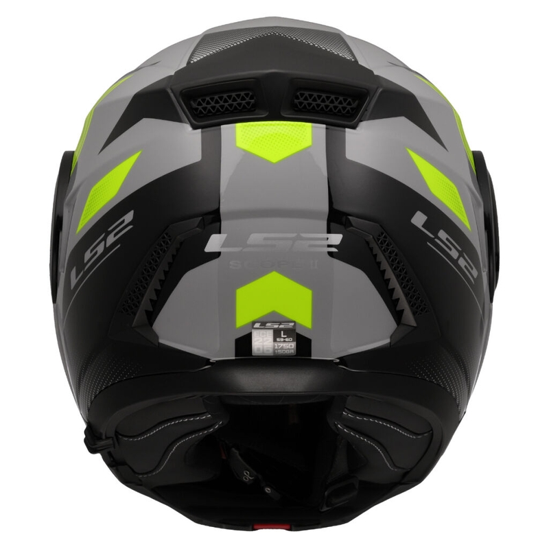 Preklopna motociklistička kaciga LS2 FF902 Scope II Duria sivo-fluo žuta