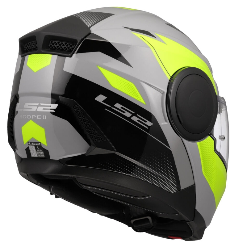 Preklopna motociklistička kaciga LS2 FF902 Scope II Duria sivo-fluo žuta