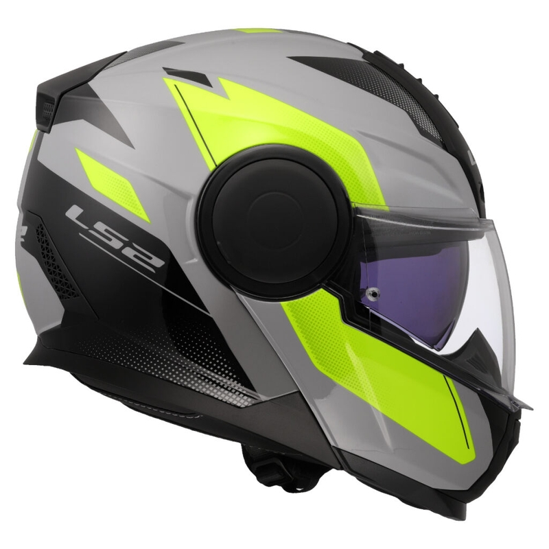 Preklopna motociklistička kaciga LS2 FF902 Scope II Duria sivo-fluo žuta