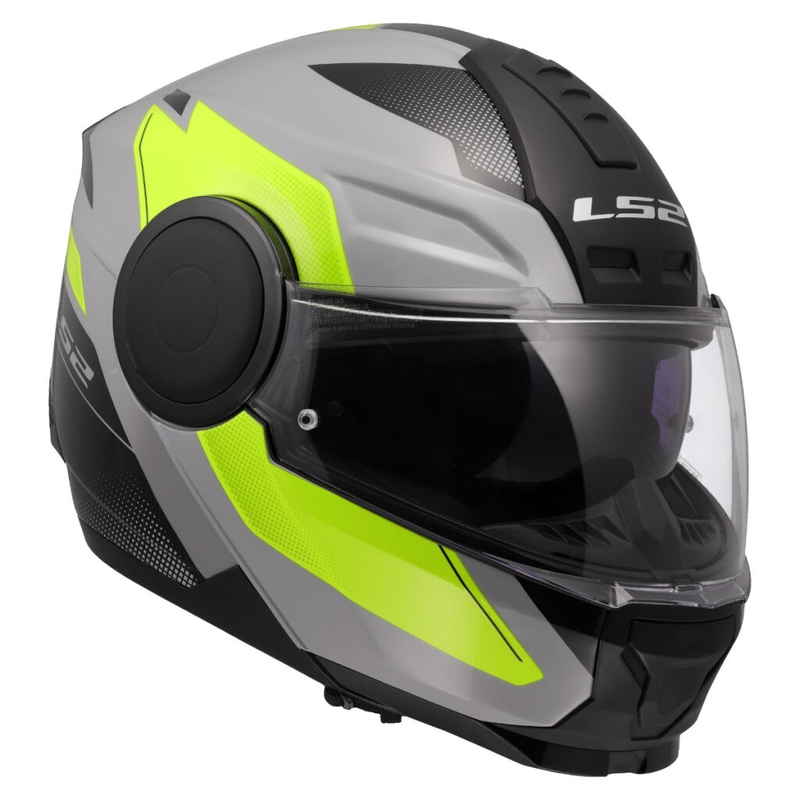 Preklopna motociklistička kaciga LS2 FF902 Scope II Duria sivo-fluo žuta