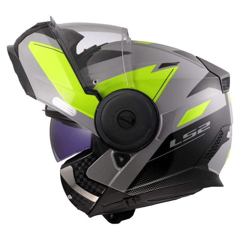 Preklopna motociklistička kaciga LS2 FF902 Scope II Duria sivo-fluo žuta