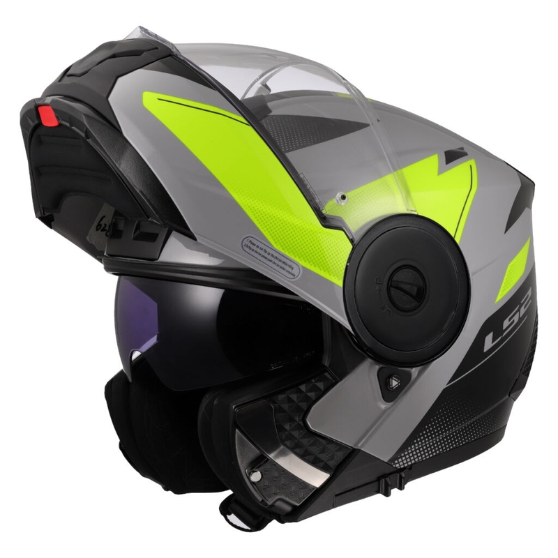 Preklopna motociklistička kaciga LS2 FF902 Scope II Duria sivo-fluo žuta
