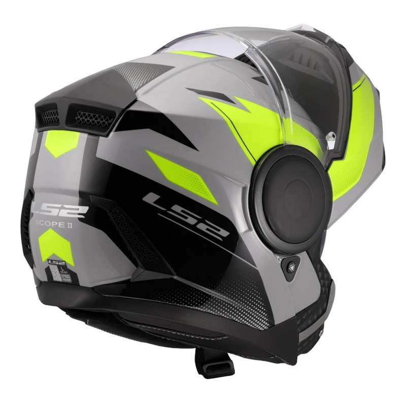 Preklopna motociklistička kaciga LS2 FF902 Scope II Duria sivo-fluo žuta