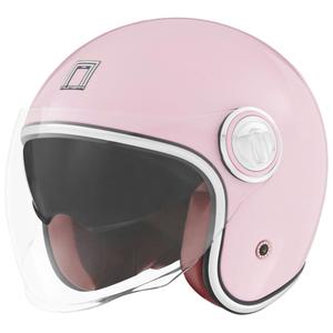 Otvorena motociklistička kaciga NOX PREMIUM Heritage pastelno roza