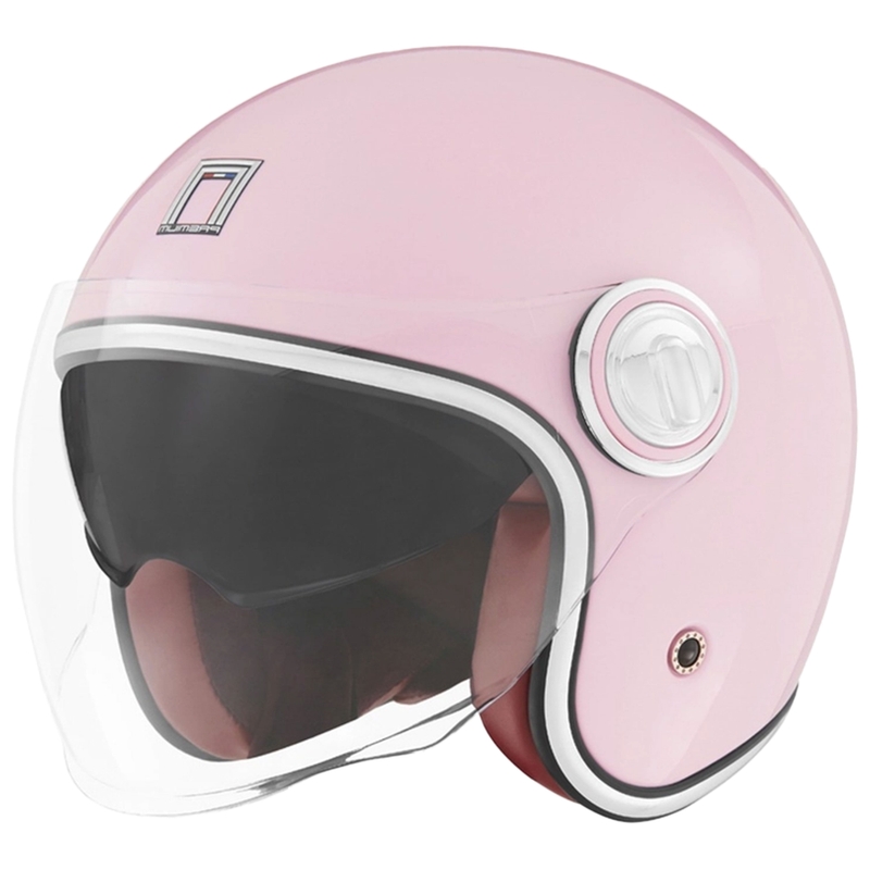 Otvorena motociklistička kaciga NOX PREMIUM Heritage pastelno roza