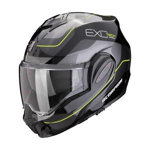 Scorpion EXO-TECH EVO PRO COMMUTA preklopna motociklistička kaciga crno-srebrno-žuta - II. kvaliteta
