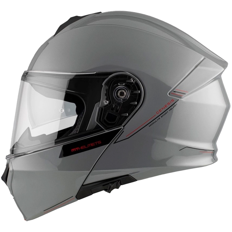 Preklopna motociklistička kaciga MT Genesis SV Solid A12 sjajno siva