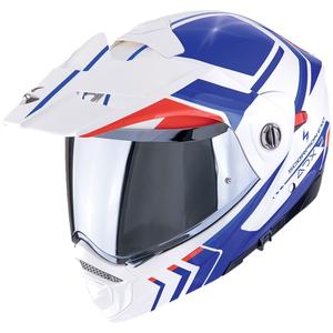 Motociklistička kaciga na preklop Scorpion ADX-2 LEWIS bijelo-plavo-crvena
