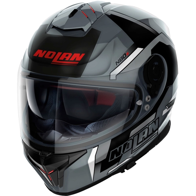 Nolan N80-8 Wanted N-com integralna motociklistička kaciga sjajne crno-sive boje