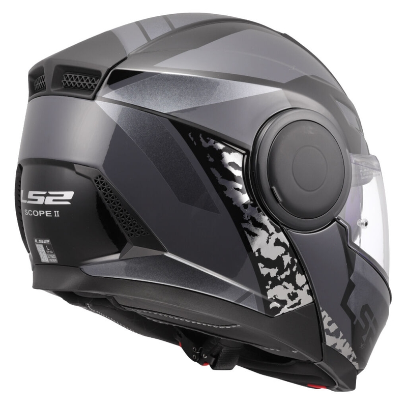 Preklopna motociklistička kaciga LS2 FF902 Scope II Oxyd crna-titan