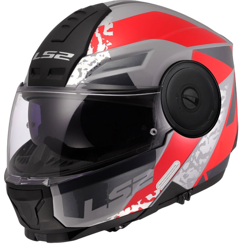 Preklopna motociklistička kaciga LS2 FF902 Scope II Oxyd sivo-crvena