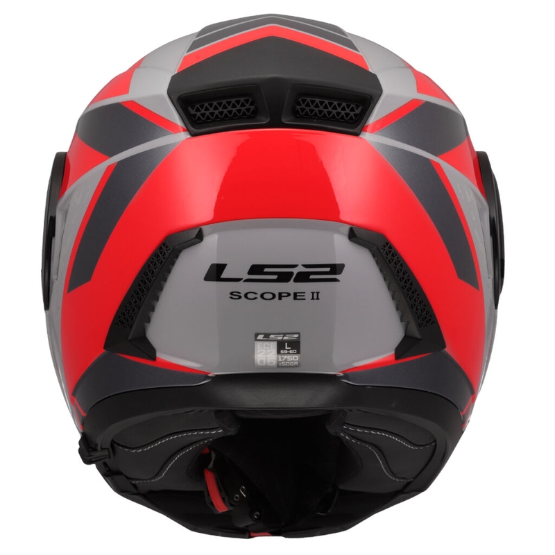 Preklopna motociklistička kaciga LS2 FF902 Scope II Oxyd sivo-crvena
