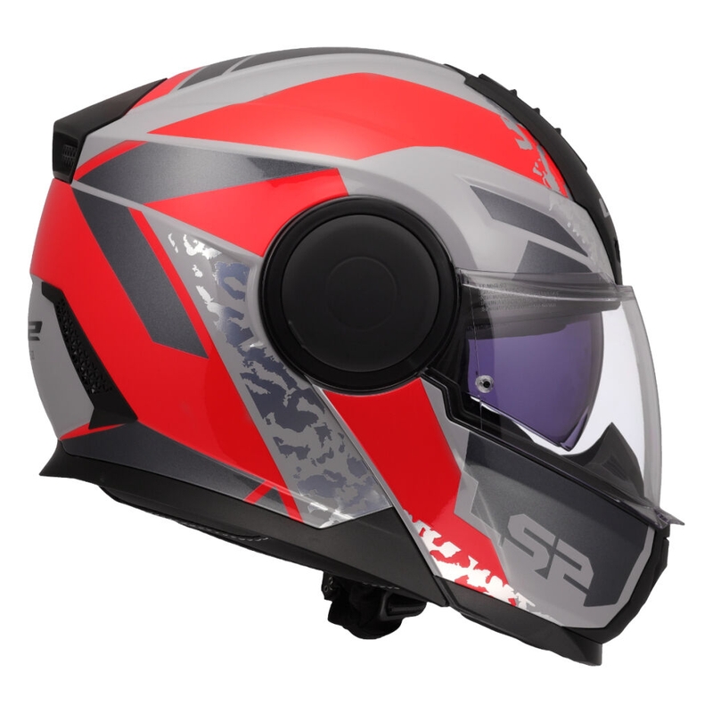 Preklopna motociklistička kaciga LS2 FF902 Scope II Oxyd sivo-crvena