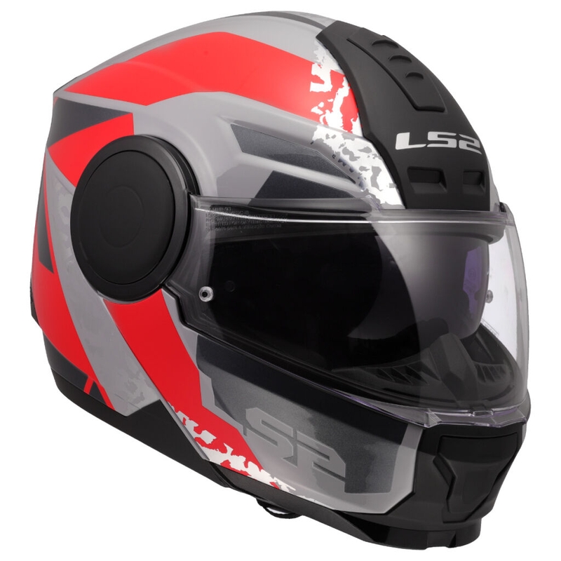 Preklopna motociklistička kaciga LS2 FF902 Scope II Oxyd sivo-crvena