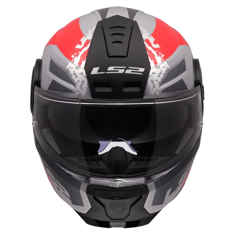 Preklopna motociklistička kaciga LS2 FF902 Scope II Oxyd sivo-crvena