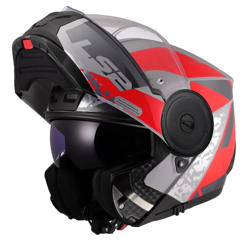 Preklopna motociklistička kaciga LS2 FF902 Scope II Oxyd sivo-crvena