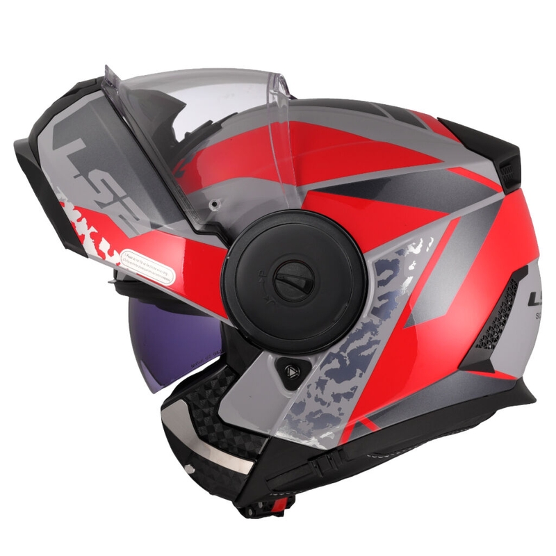 Preklopna motociklistička kaciga LS2 FF902 Scope II Oxyd sivo-crvena