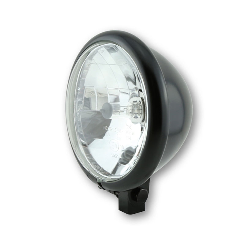 Highsider Smart Bates Style 5 3/4 inčni prednji svjetiljka s prozirnim staklom, crna