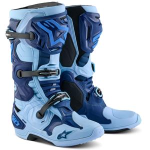 Alpinestars Tech 10 Limited Edition Steelers motociklističke čizme plavo-svijetloplave