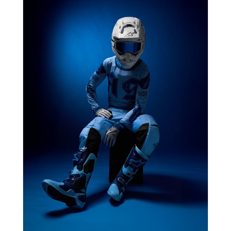 Alpinestars Tech 10 Limited Edition Steelers motociklističke čizme plavo-svijetloplave