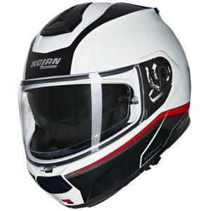 Preklopna motociklistička kaciga Nolan N100-6 Incognito N-COM 344 bijelo-crno-crvena