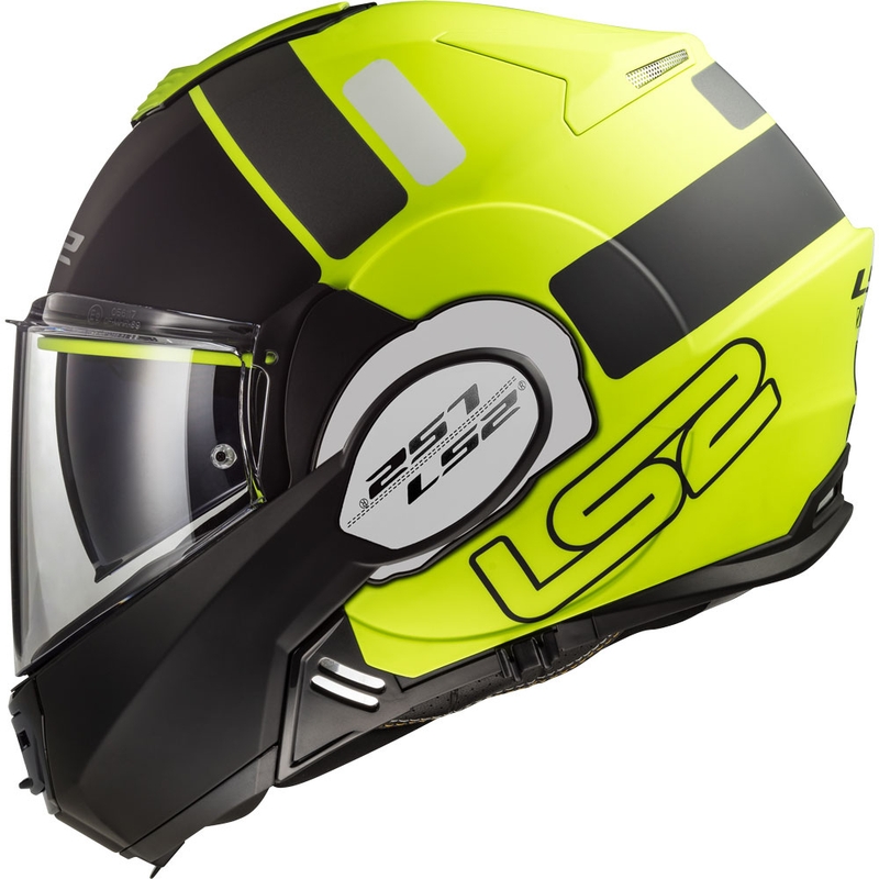 LS2 FF399 Valiant Prox Flip Up motociklistička kaciga crno-fluo žuta
