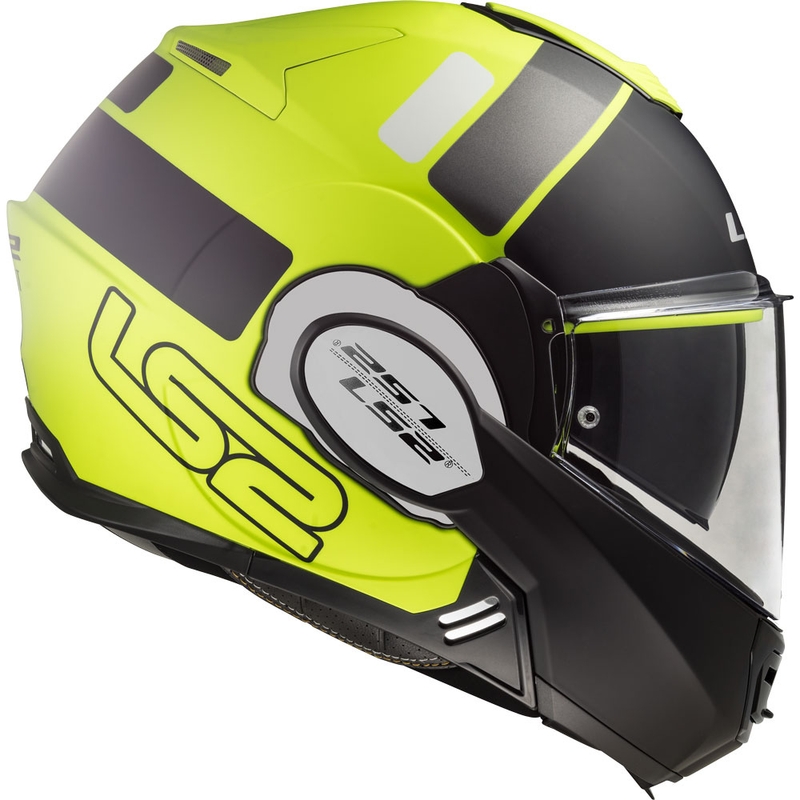 LS2 FF399 Valiant Prox Flip Up motociklistička kaciga crno-fluo žuta