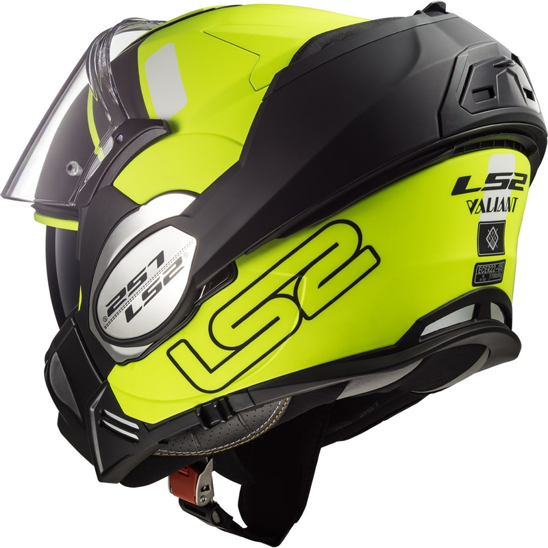 LS2 FF399 Valiant Prox Flip Up motociklistička kaciga crno-fluo žuta