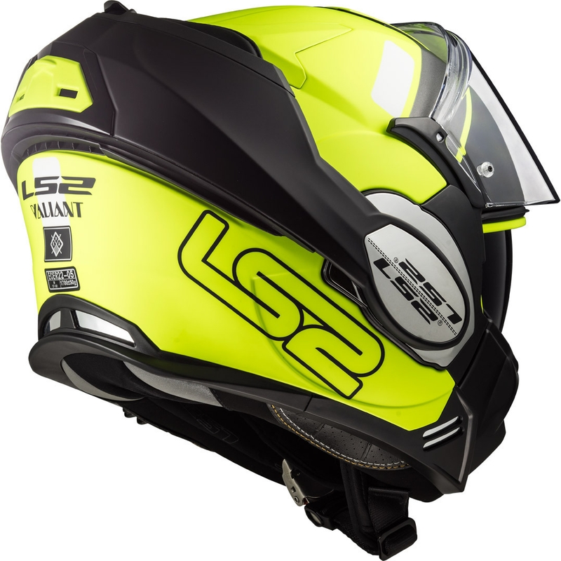 LS2 FF399 Valiant Prox Flip Up motociklistička kaciga crno-fluo žuta
