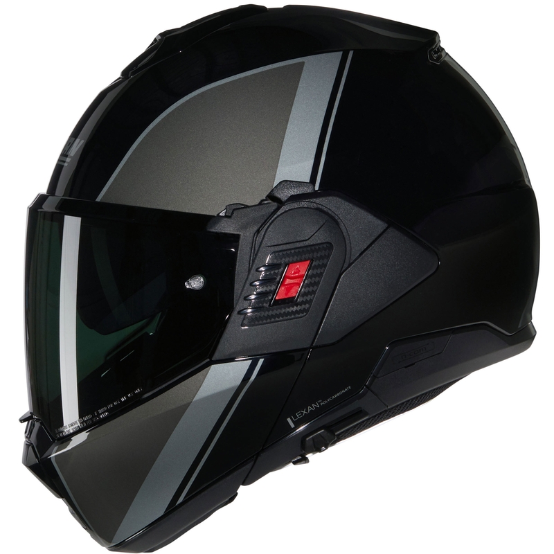 Preklopna motociklistička kaciga Nolan N120-1 Verniciatura Speciale N-COM 341 crno-siva