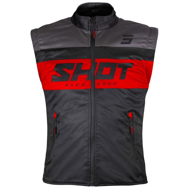 Motociklistički prsluk Shot Bodywarmer Lite crno-crveni
