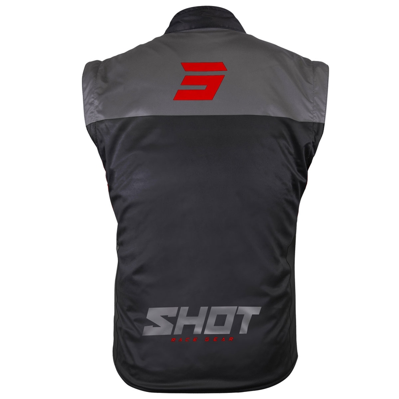 Motociklistički prsluk Shot Bodywarmer Lite crno-crveni