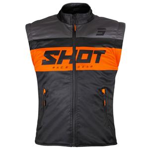 Shot Bodywarmer Lite motociklistički prsluk crno-narančasti