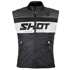 Motociklistički prsluk Shot Bodywarmer Lite crno-bijeli