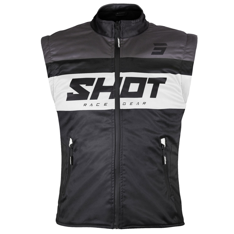 Motociklistički prsluk Shot Bodywarmer Lite crno-bijeli