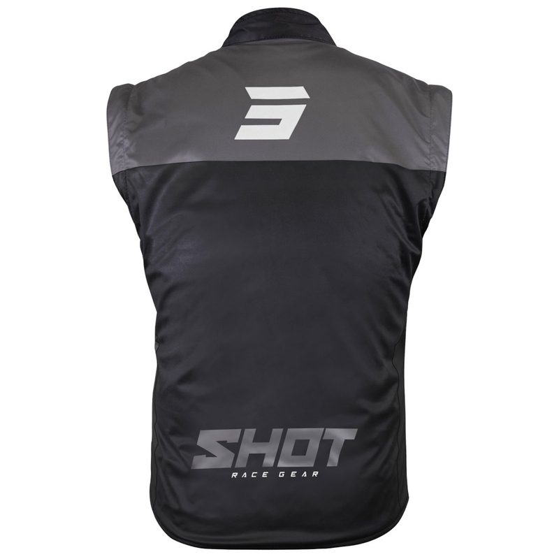 Motociklistički prsluk Shot Bodywarmer Lite crno-bijeli