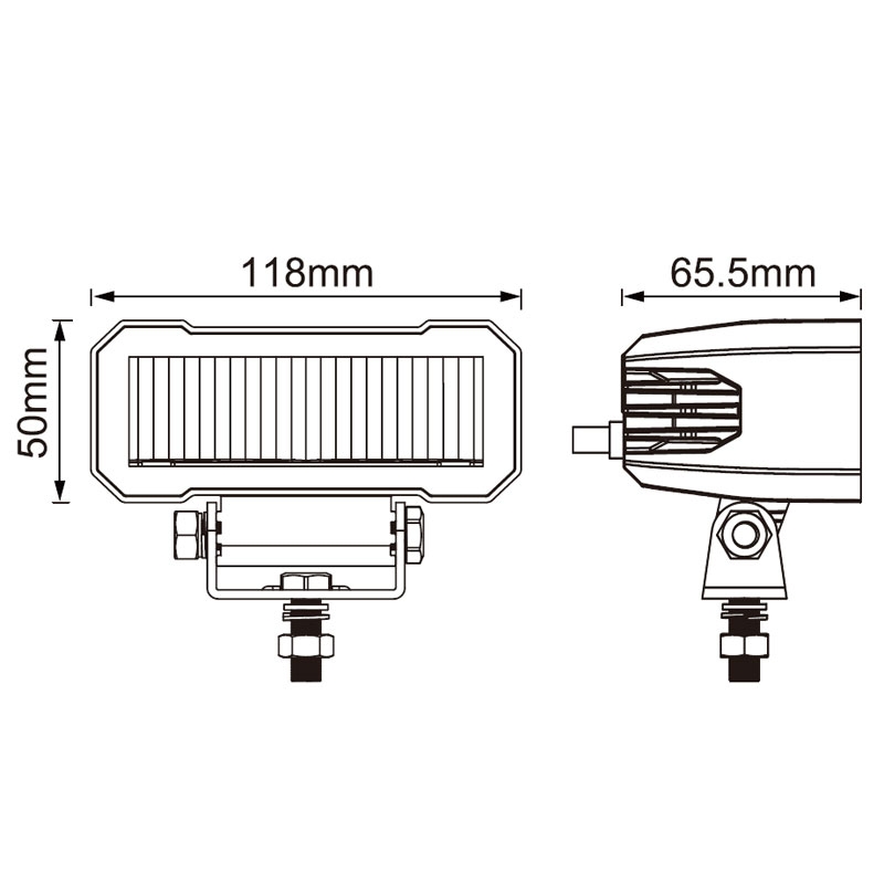 LED svjetlo SHARK 4,6" 20W crno