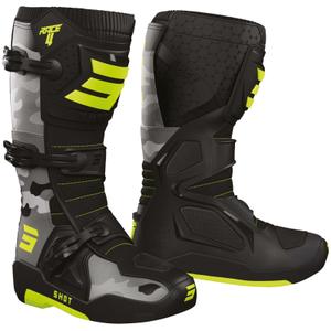 Shot Race 4 camo-fluo žute motorističke čizme