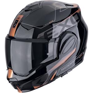 Motociklistička kaciga na preklop Scorpion EXO-TECH EVO TRAVELER crno-bakrena