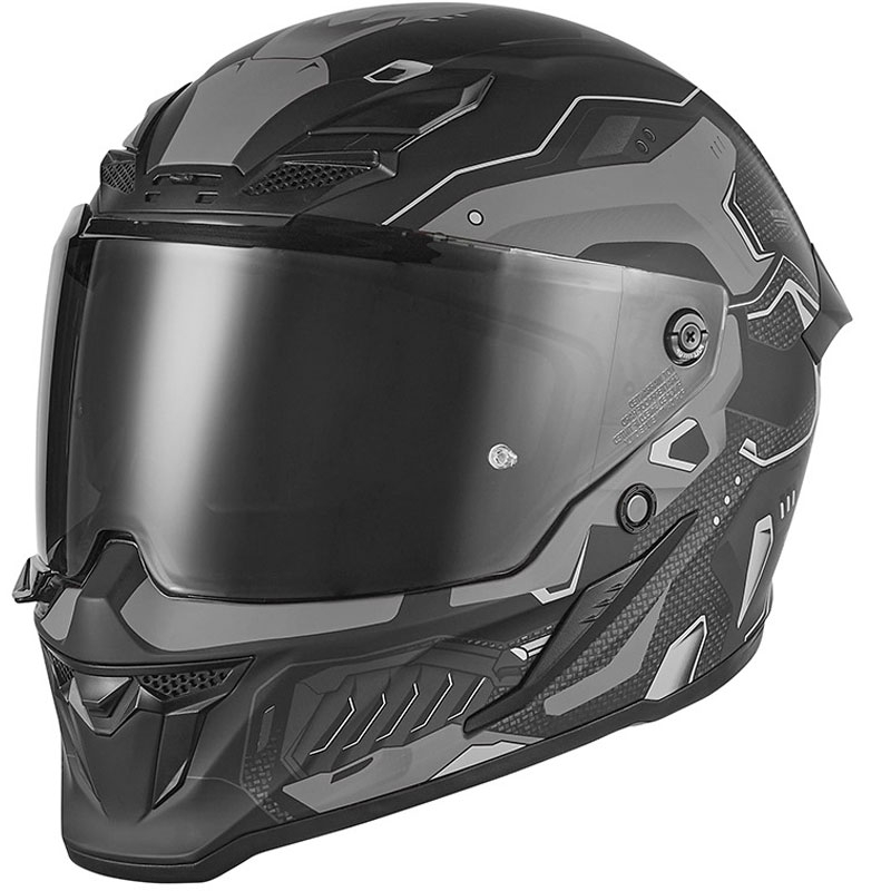 NOX Ekskluzivna motociklistička kaciga Goliath Berserk za cijelo lice, mat crno-titanska