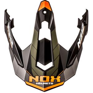 Vizir za motociklističke kacige NOX N312 Vapor mat kaki-narančasti