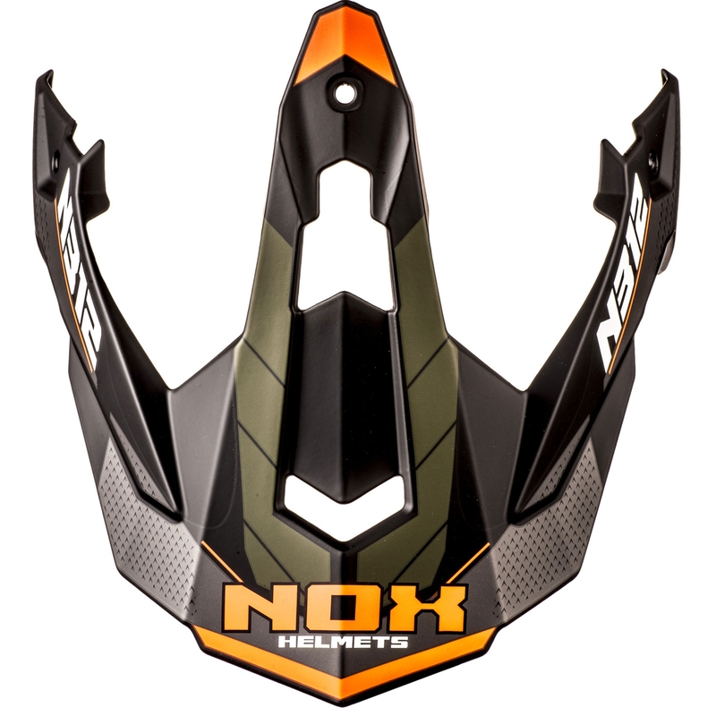 Vizir za motociklističke kacige NOX N312 Vapor mat kaki-narančasti