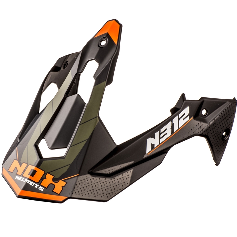 Vizir za motociklističke kacige NOX N312 Vapor mat kaki-narančasti