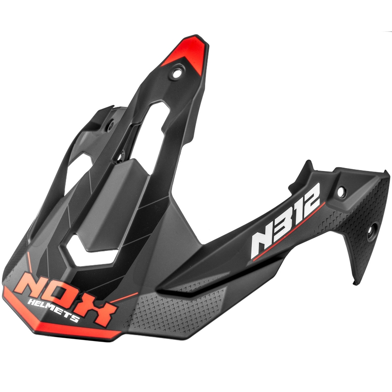 Vizir za motociklističke kacige NOX N312 Vapor mat crno-crveni