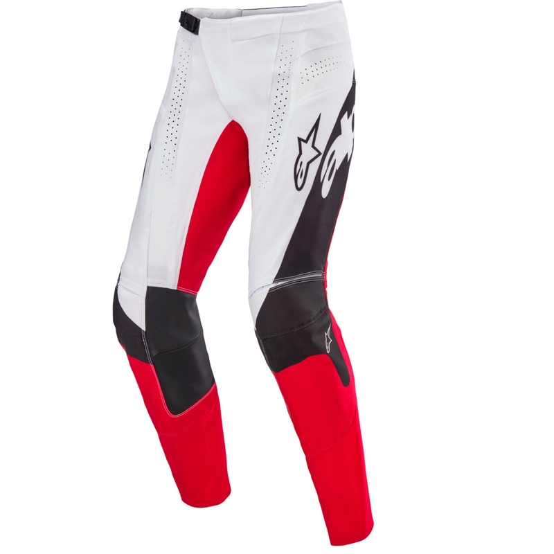 Alpinestars Techstar motocross hlače limitirano izdanje Tamno crno-bijelo-fluo crveno-narančaste