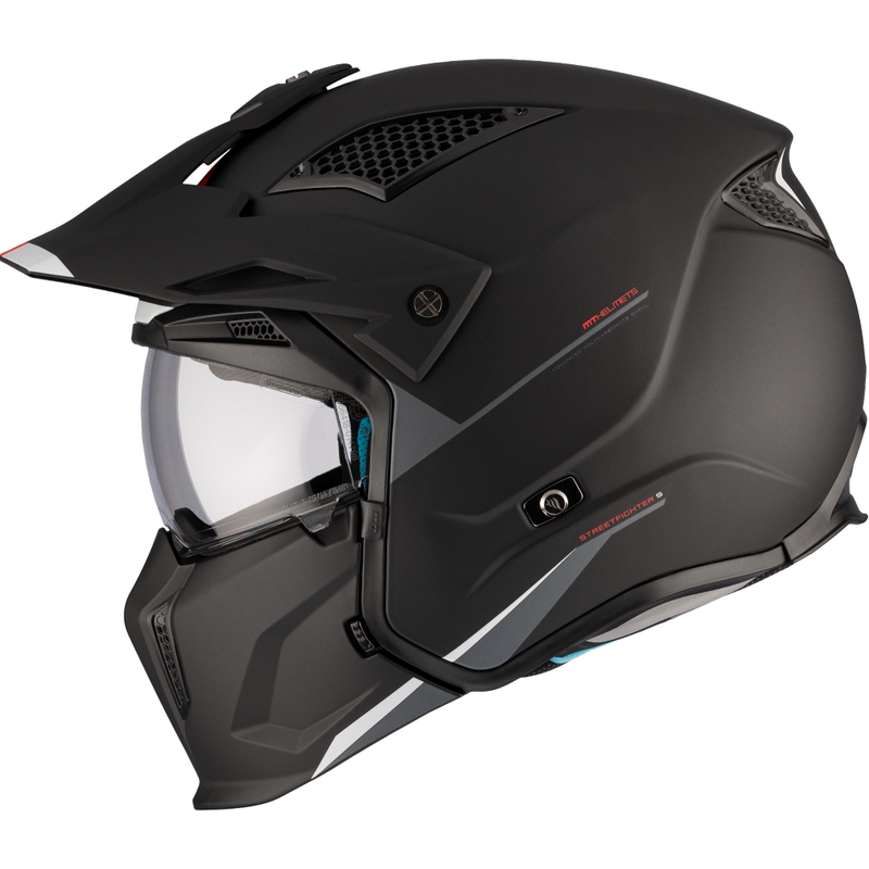 Otvorena kaciga s maskom MT Streetfighter SV S Solid A1 crna mat