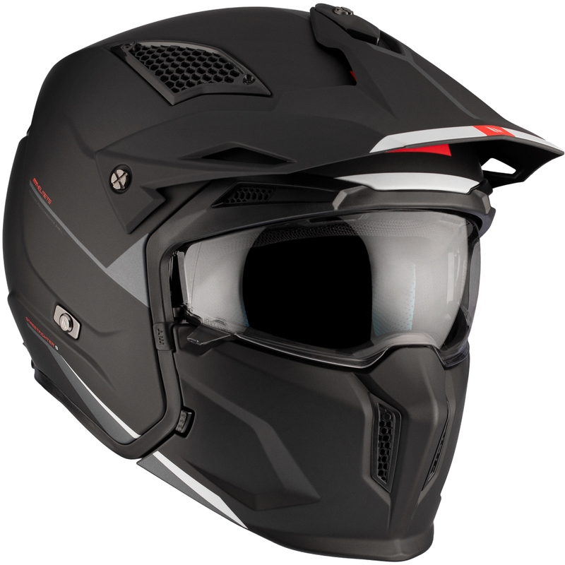 Otvorena kaciga s maskom MT Streetfighter SV S Solid A1 crna mat