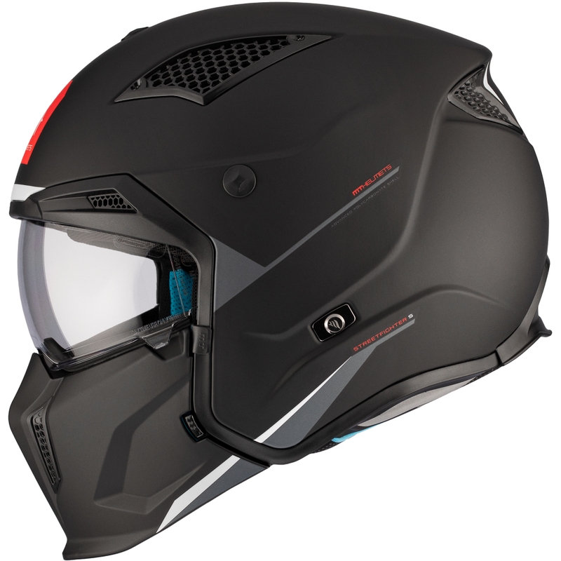 Otvorena kaciga s maskom MT Streetfighter SV S Solid A1 crna mat