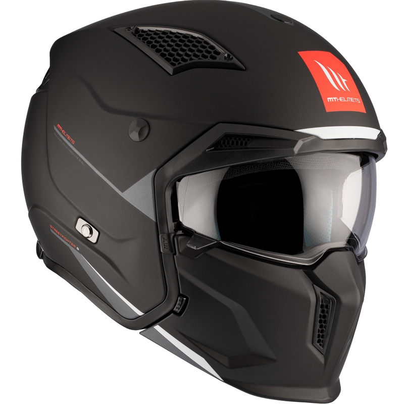 Otvorena kaciga s maskom MT Streetfighter SV S Solid A1 crna mat
